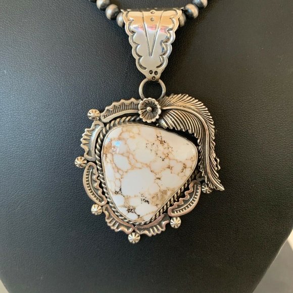 Womens Navajo Sterling White Necklaces Pendant L20 - Picture 10 of 12